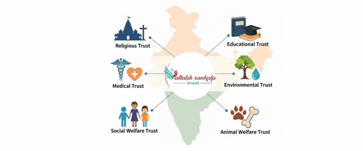 How many types of charitable trusts are there in India?